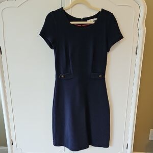 Boden Blue Sheath Mini Dress Crew Neck Short Sleeve